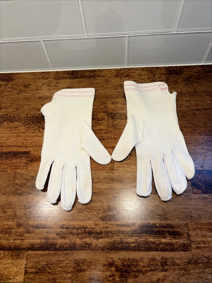 Guantes tejidos a mano bordados vintage años 50 para mujer  Foto 3 de 3