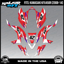 Graphics Kit for ATV Kawasaki KFX450R 2008-2014) Lethal Series - RED