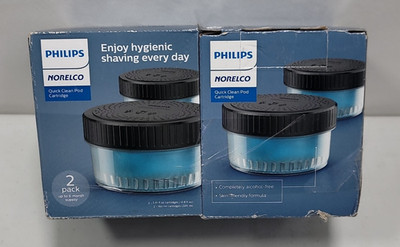 Philips Norelco Quick Clean Pod Cartridges 4 Pack (2 Boxes) CC12/52 New