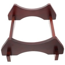 Soporte de madera de color rojo oscuro para dispensador de bebidas y muebles de bar