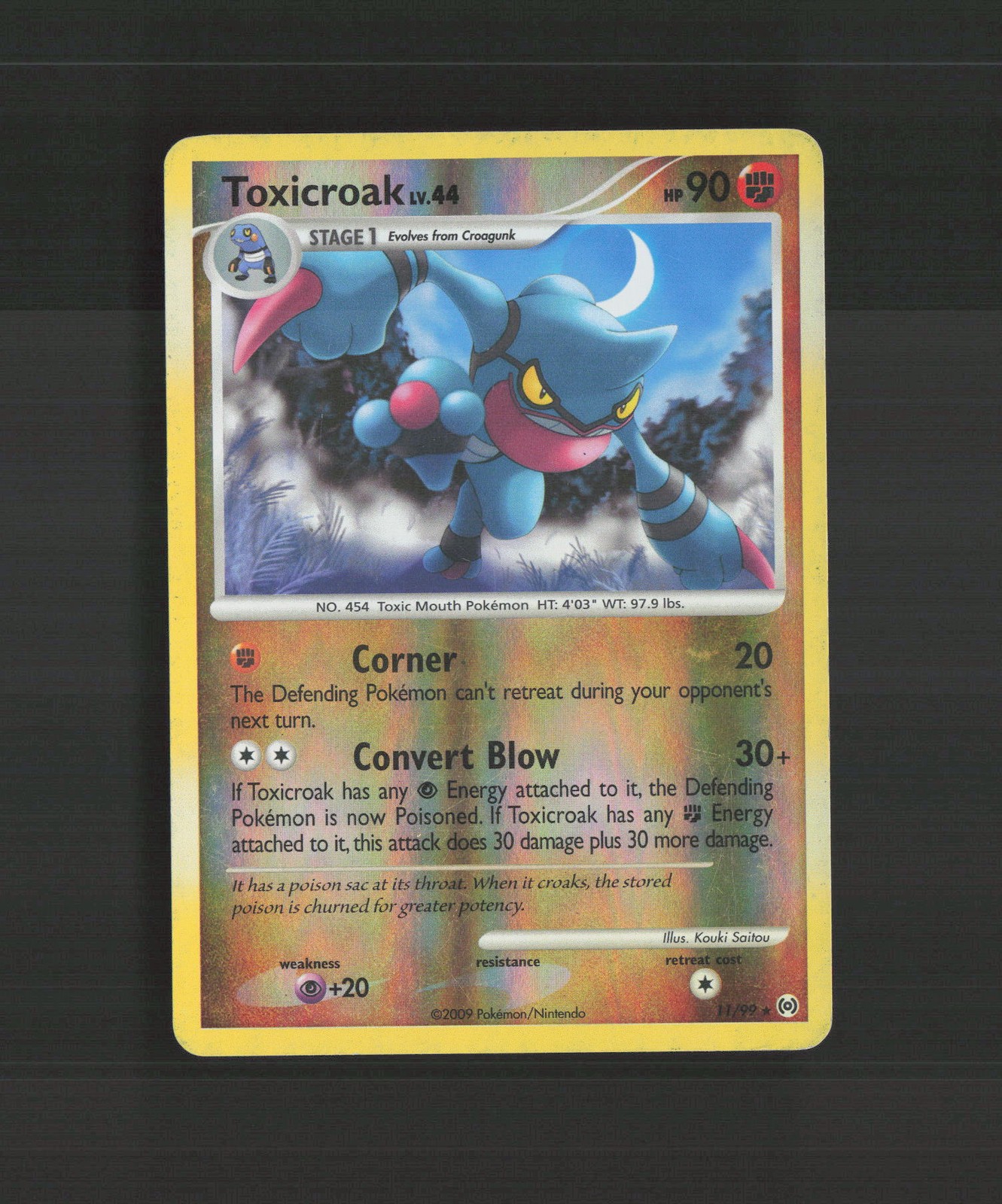 Toxicroak 11/99 Platinum Arceus Reverse Holo Rare Pokemon Card MP