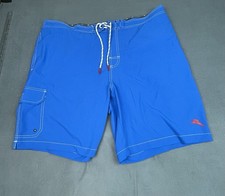Tommy Bahama Baja Beach Board Shorts Mens 2XL Blue Lightweight Drawstring Logo
