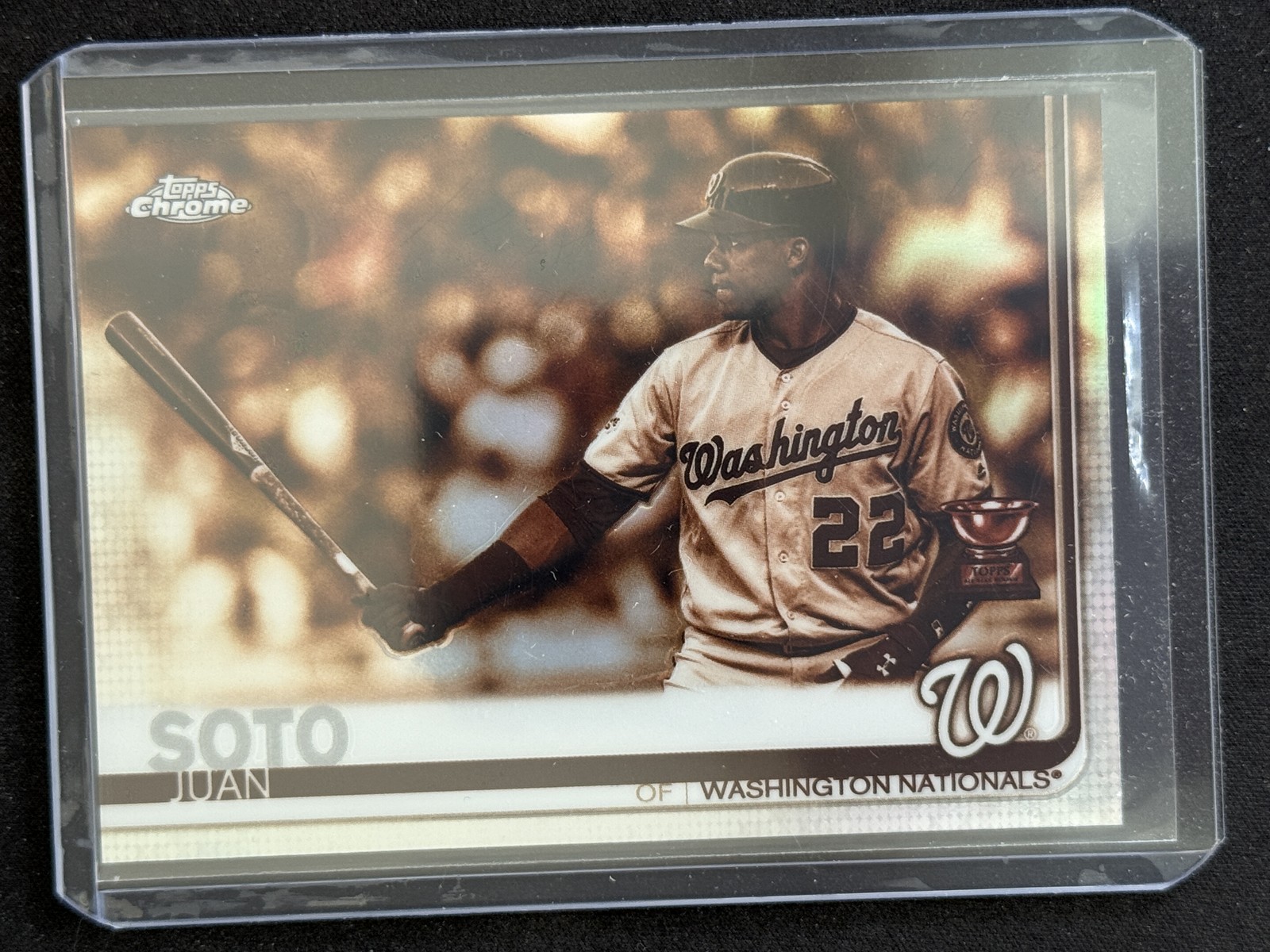 2019 Topps Chrome #155 Juan Soto Sepia Refractor