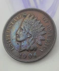 1904 Indian Cent in Lustrous AU-UNC Details Condition