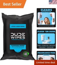 Wipes Unscented Travel Wipes - 1 pack 18 Count - Extra-Large Cleansing Flusha...