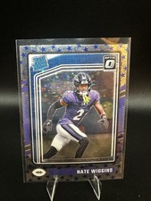 Panini Donruss Optic Nate Wiggins #281 Rated Rookie Stars Prizm Ravens NFL 2024