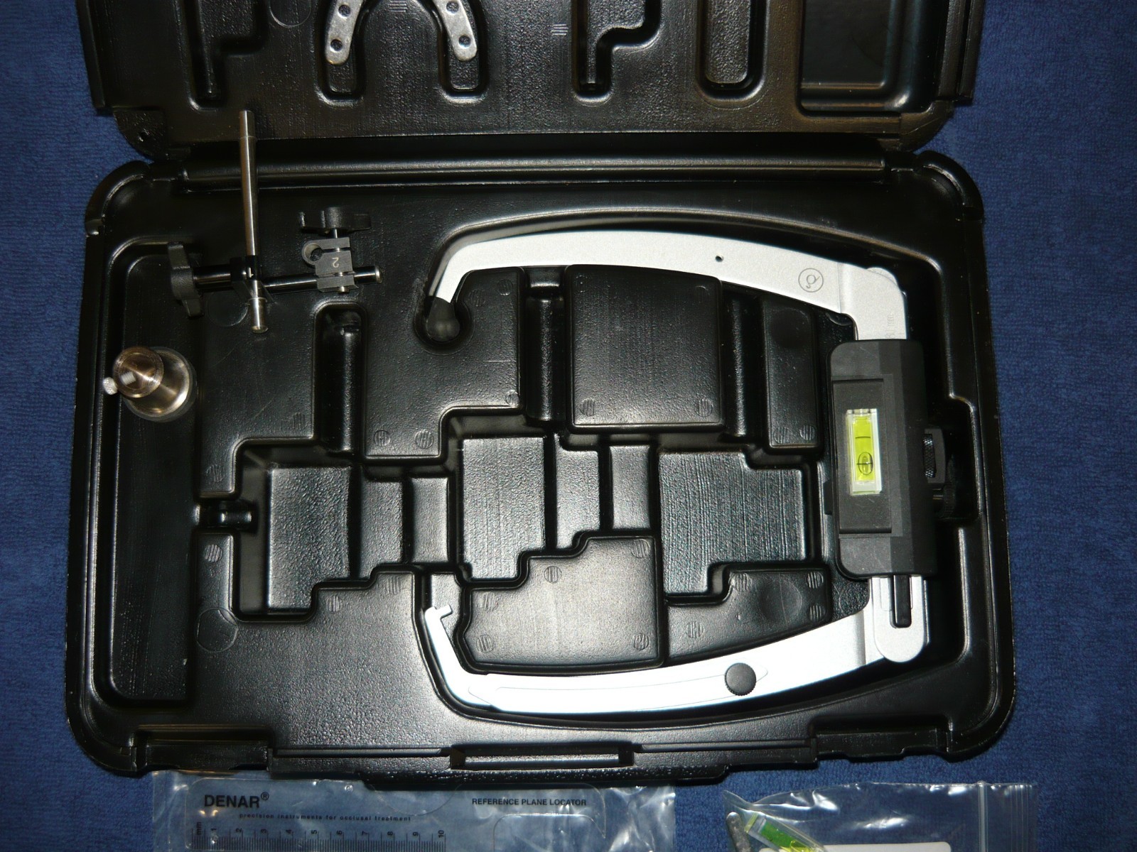 DENAR SLIDEMATIC FACEBOW MEASURING BOW DENAR TRANSFER JIG ASSEMBLY and CASE