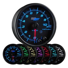 95mm Black 7 Color 3 34 In Dash Tachometer Gauge W Shift Light