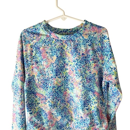 Andy & Evan Kids' Abstract Print Rashguard In Bel Air Blue Sz 7/8 - Picture 4 of 8