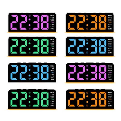 Digital Clock 6inch LED Screen With Bottom Lighting Adjustable Brightness