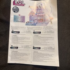 LOL Surprise Winter Disco Chalet Doll House Instruction Manual Only