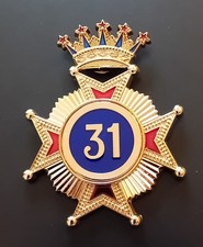 Masonic Regalia - Rose Croix 31st Degree high quality jewel for collar - new