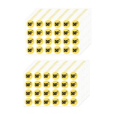 Mobiusea Creation 480pcs 50 Cent Price Stickers Price Tag Labels 3/4"