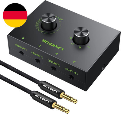 Linkfor 3.5Mm Stereo Audio Switcher Selector 3,5Mm Stereo Audio Schalter Umschal
