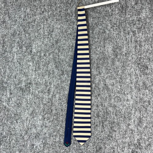 Cravatta Tommy Hilfiger uomo seta made USA vintage a righe 54" 3,5" business formale - Foto 3 di 9