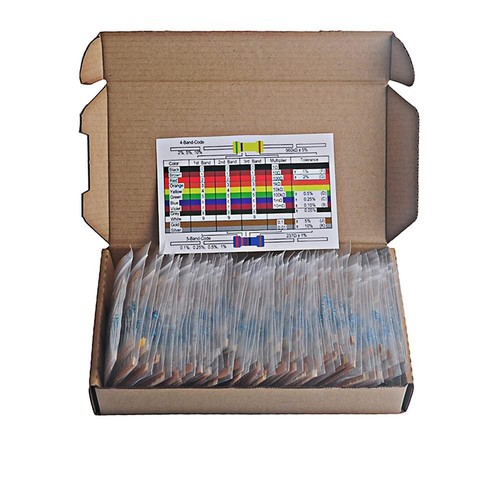 Kit surtido de resistencias 1460 piezas 1/4 W 73 valores 1 % kit de resistencia de película metálica para - Imagen 1 de 7