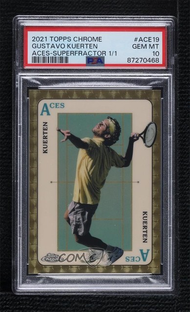 2021 Topps Chrome Aces Superfractor 1/1 Gustavo Kuerten PSA 10 GEM MT HOF ob9
