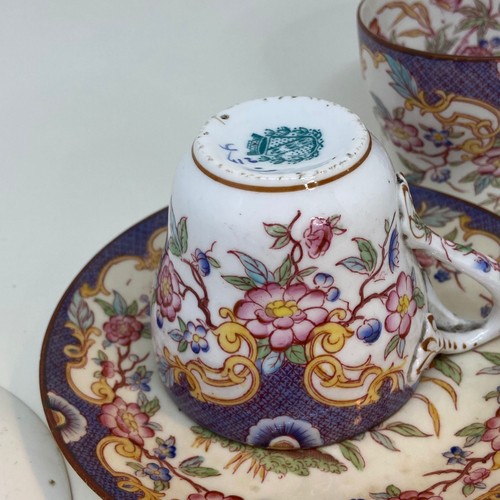 2 x Small Antique French SARRAGUEMINES Tea Cups (Purple) - Picture 7 of 7