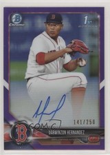 2018 Bowman Chrome Prospect Purple Refractor /250 Darwinzon Hernandez Auto 4l3