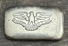 Rare 1 Oz WH Foster Vintage Silver Bar Old Ingot Deak Counter Stamps