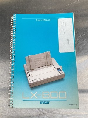 Epson LX-800 Printer - Manual / Users Guide / Instructions Book