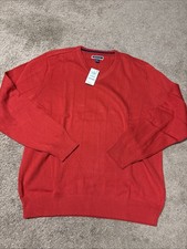 Men  s Club Room Sweater LARGE Red NEW