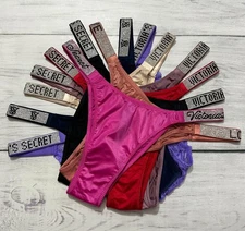 Victoria's Secret Shine Strap Brazilian Bling Panty Rhinestone All Sizes