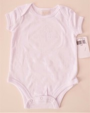 LAUREN MADISON NEWBORN BABY COTTON EMBROIDERED CHRISTENING BODYSUIT 0-3 MON NEW