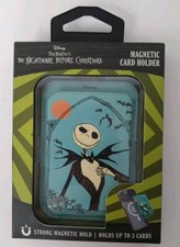 Nightmare Before Christmas Jack Skellington Magnetic 3 Card Holder Phone Wallet