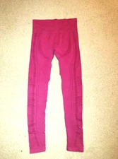 NEW S Women's Burgundy Red Slit Yoga Pants Active Life Activewear Gym Jogging