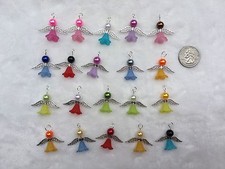 20 Mixed Guardian Angel Charms Pendants Wings Handmade Drop Dangle Free Ship L2