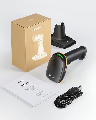 Inateck 2.4Ghz Barcode Scanner 1D Wireless/USB Screen Scanning W/ Smart Base