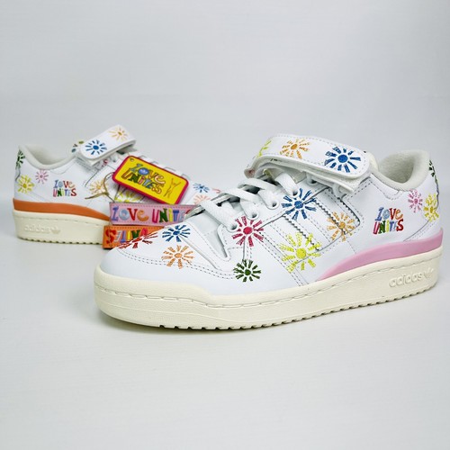 Adidas Forum Talla Baja 5.5 Juventud GS 7 Mujer ""Love Unites"" Pride Retro Clásicos - Imagen 3 de 24