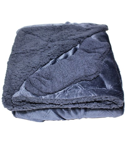Thesis Northpoint Printed Velvet Reverse to Sherpa Throw with Bonus Sock,50 x 60