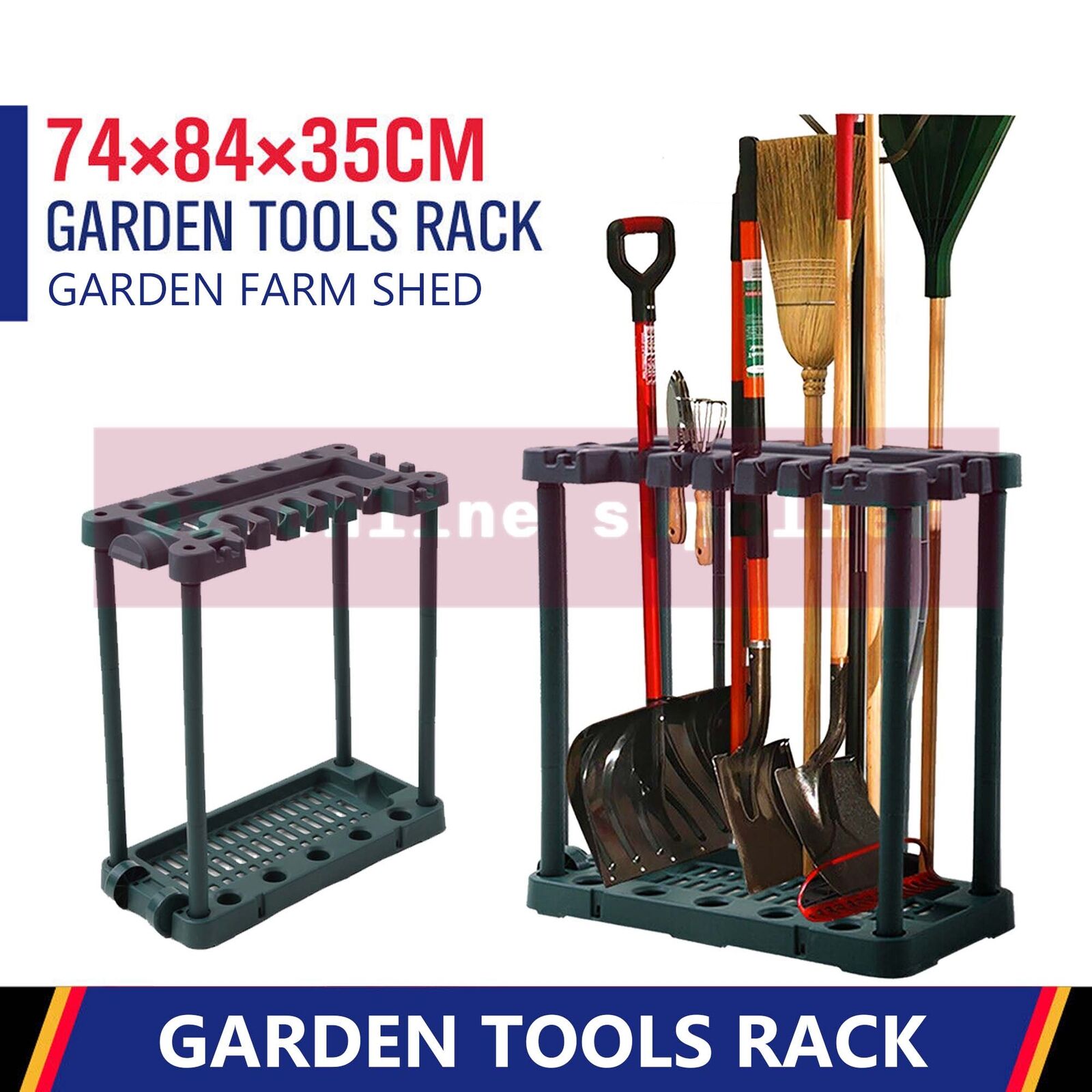 Garden Tools Rack Farm Shed Garage Storage Long Short Handles Organizer Holder