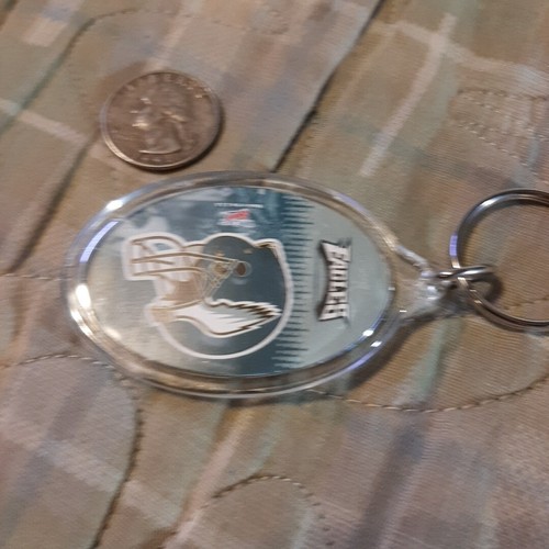 PHILADELPHIA EAGLES Clear Plastic Helmet Logo NFL Football Key Ring Key Chain - Picture 6 of 9