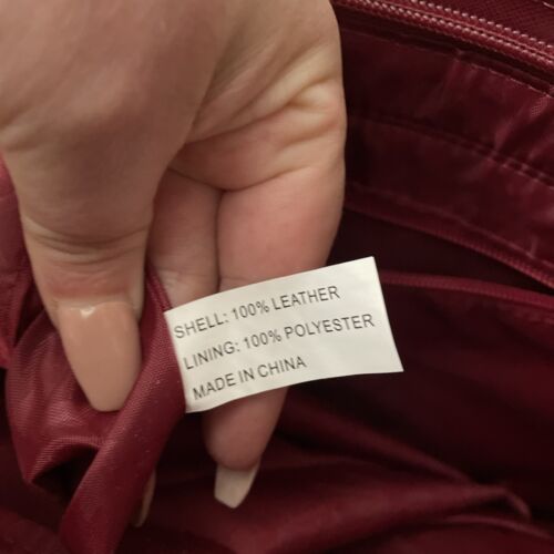 Joy Mangano Large Burgundy-Wine Tote NWOT - Picture 21 of 21