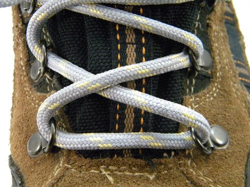 Confezione da 2 paia resistente 3/16 grigio fumo con lacci gialli in kevlar - Foto 3 di 5