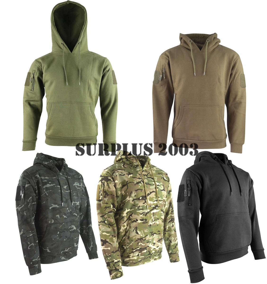Tactical Hoodie Fleece Top Jumper sweatshirt Army Style Military Pullover