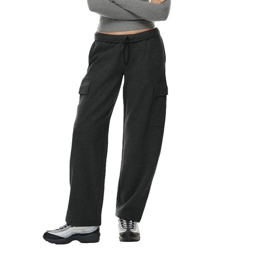 Women's Solid Drawstring High Waist Baggy Joggers Casual Straight Leg Sweatpants - Picture 3 of 48