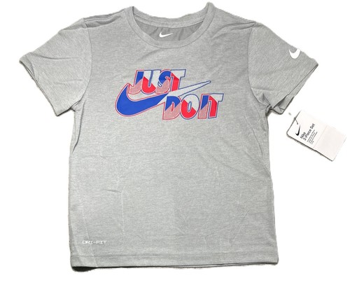 Nike Little Boys Dri-FIT Just Do It Tee & Shorts 2 Piece Set (86H819-U89) Size 7 - Picture 4 of 7