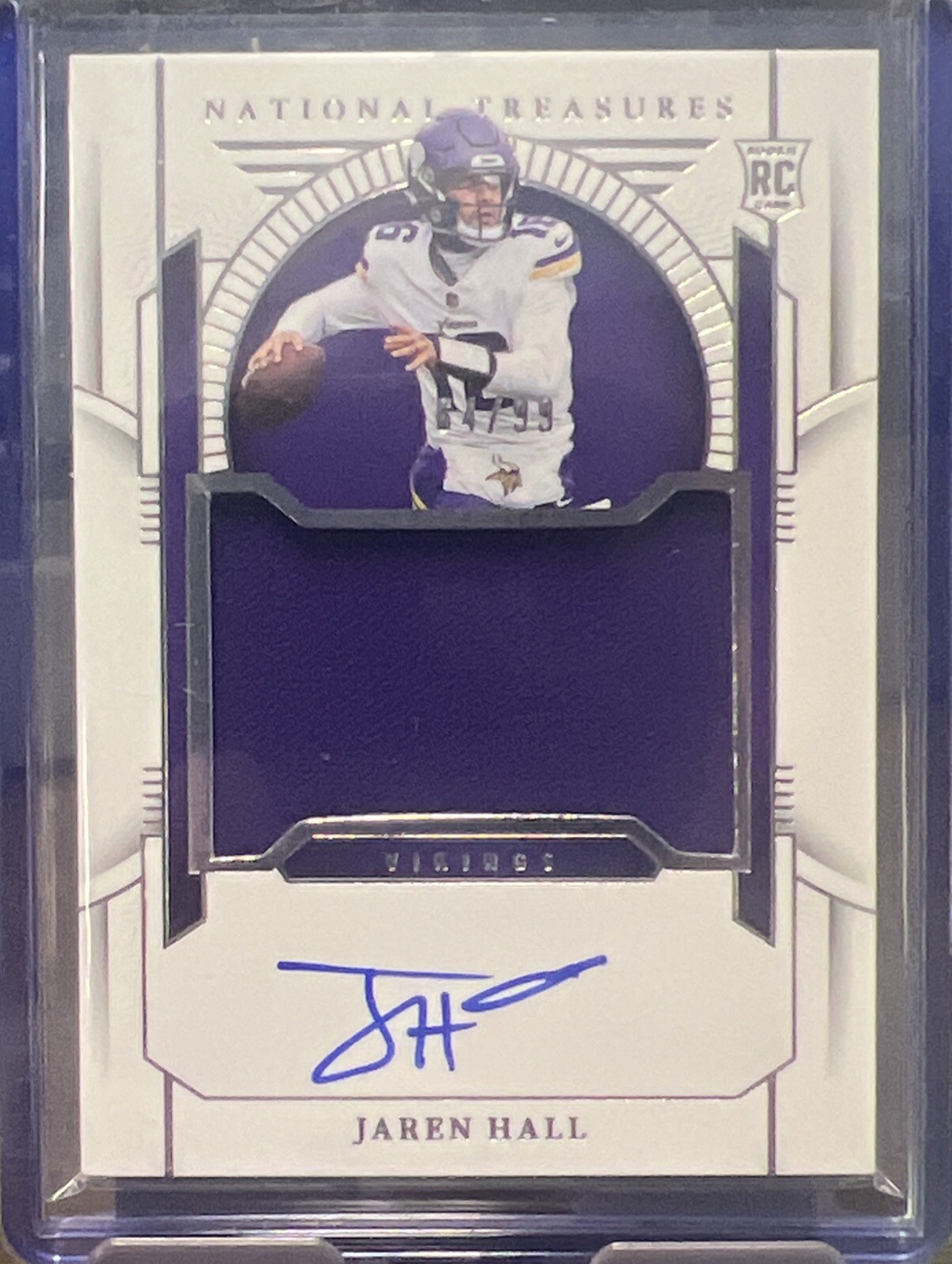 Jaren Hall 2023 National Treasures Rookie Patch Auto TRUE RPA 64/99 #199