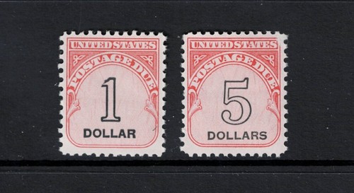 SCOTT#J100-J101, $1.00 & $5.00 POSTAGE DUE. F/VF & NH.