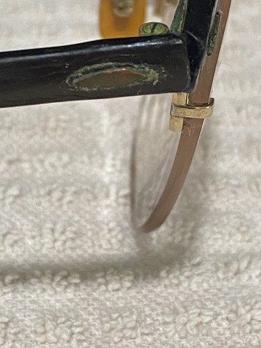 Vtg BAUSCH & LOMB CAT EYE 1/10 12k GF Rimless Cat Eye 5 1/2 Glasses Spectacles - Picture 15 of 18