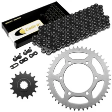 Black Drive Chain And Sprocket Kit for Yamaha FZ6 FZ6S 2004-2009 530-Chain Type