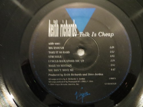Keith Richards – Talk Is Cheap - 1988 - Virgin 1-90973 Vinyl LP EX/EX - Picture 6 of 6