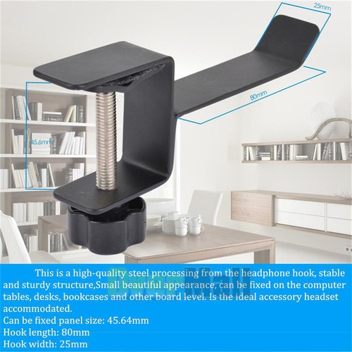 Verstellbares Headset Kopfhörer Schreibtisch Tisch Halter Aufhänger Klemme Clip Schrauben schwarz - Bild 11 von 11
