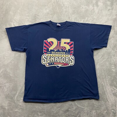 Harrisburg Senators Shirt Men's Extra Extra Large Blue Teamwear Outdoors