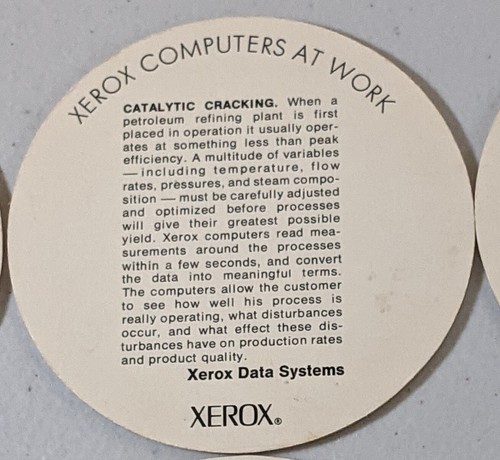 Xerox Data Systems Coasters from 1969 set of 8 - Picture 8 of 9
