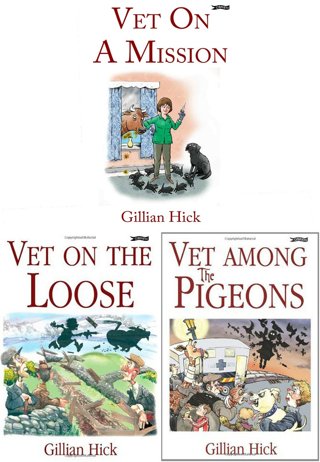 Gillian Hick Vet Series 3 Books Collection Set - Vet on the Loose and More